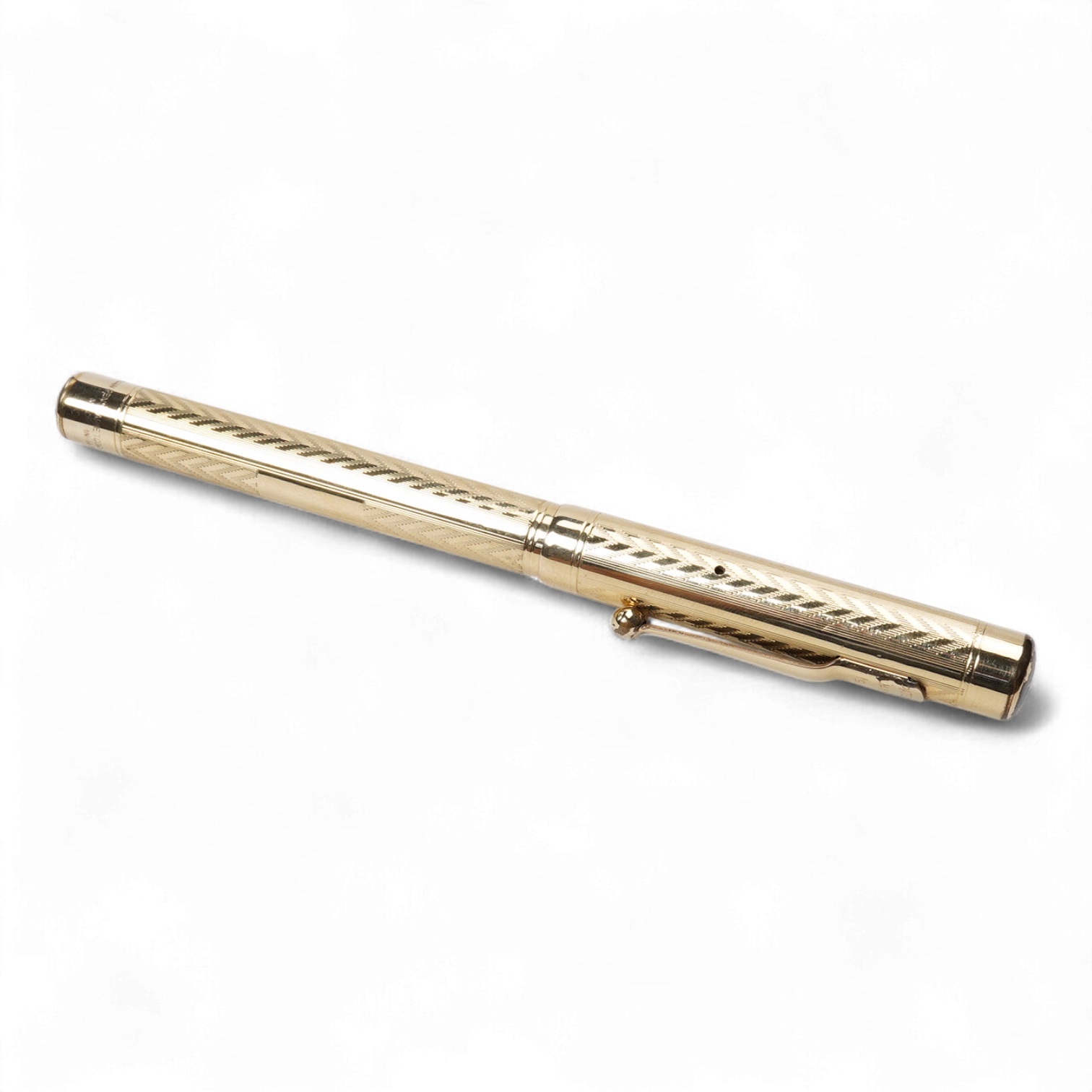 A Mabie Todd & Co. Swan gold filled lever filler, Made in USA with No.2 14ct. flexible nib